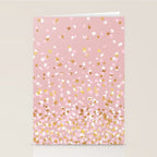 Floating Confetti - Pink Blush and Gold Stationery Card Gallery Image 2
