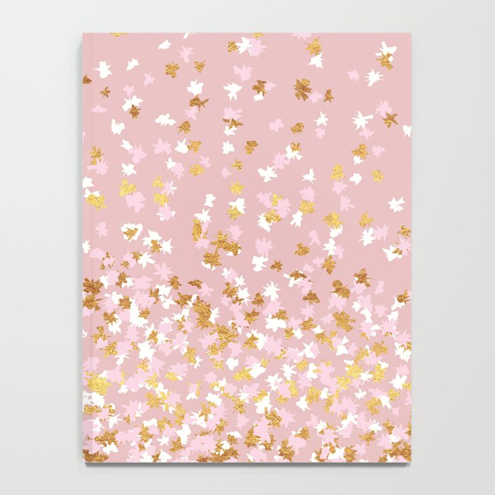 Floating Confetti - Pink Blush and Gold Notebook Gallery Image 4
