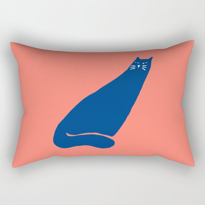 Cat in the wind Rectangular Pillow Gallery Image 1
