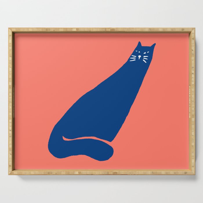 Cat in the wind Serving Tray Gallery Image 1