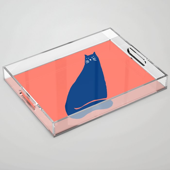 Cat in the wind Acrylic Tray Gallery Image 1