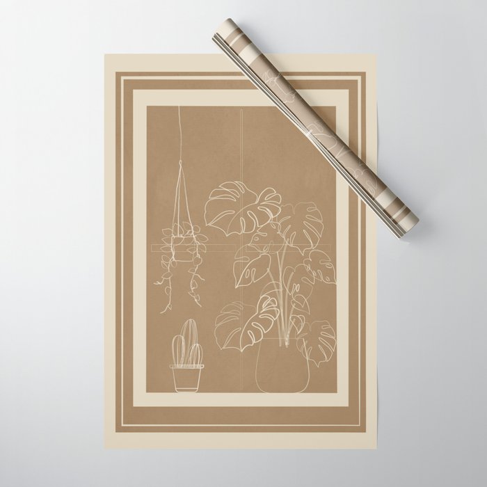 Minimal Window With Potted Plants 1 Wrapping Paper Gallery Image 1