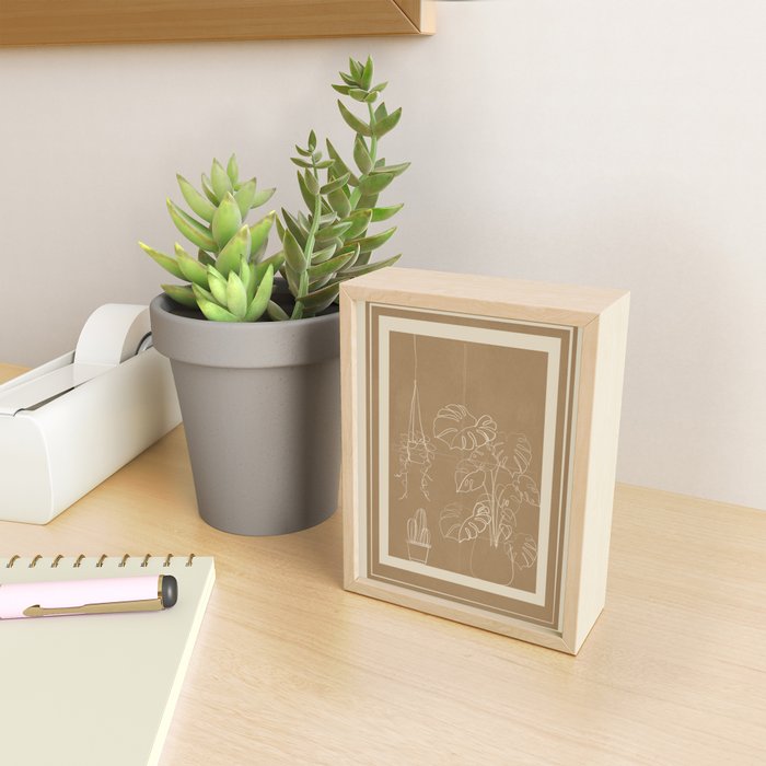 Minimal Window With Potted Plants 1 Mini Art Print Gallery Image 2