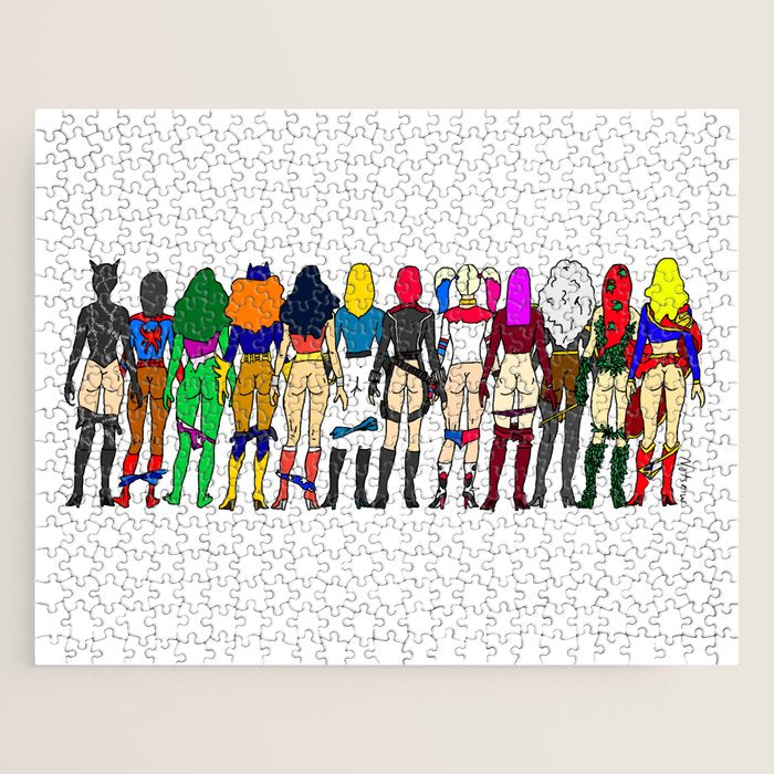 Superhero Butts - Girls Superheroine Butts LV Jigsaw Puzzle Gallery Image 1