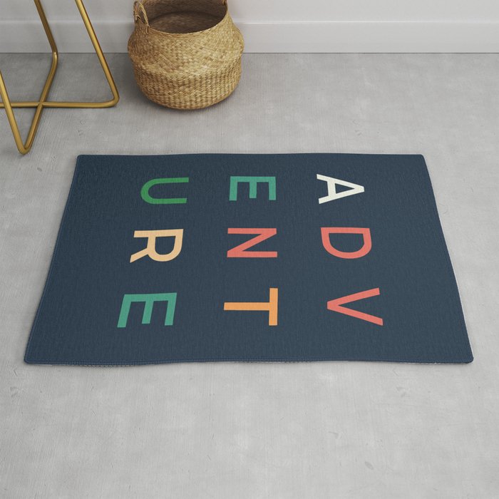 Adventure typography Rug Gallery Image 1