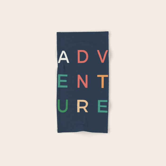 Adventure typography Bath Towel Gallery Image 1