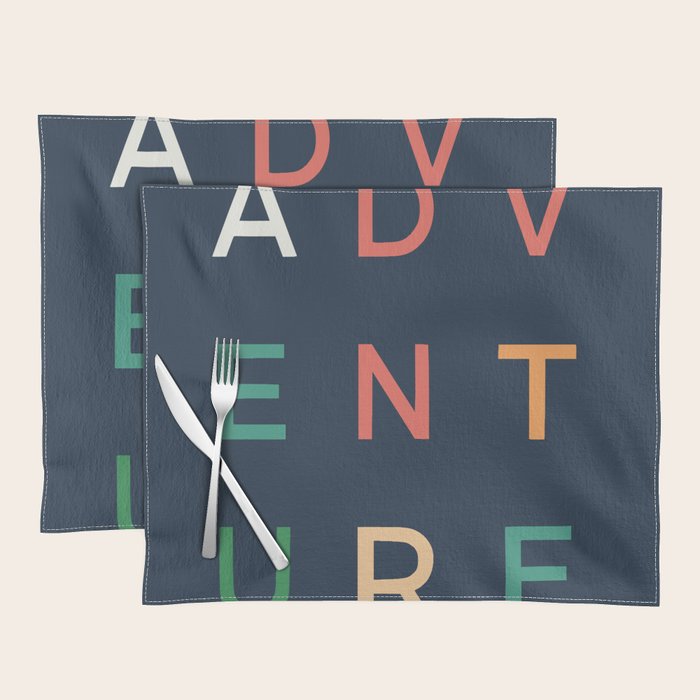 Adventure typography Placemat Gallery Image 1
