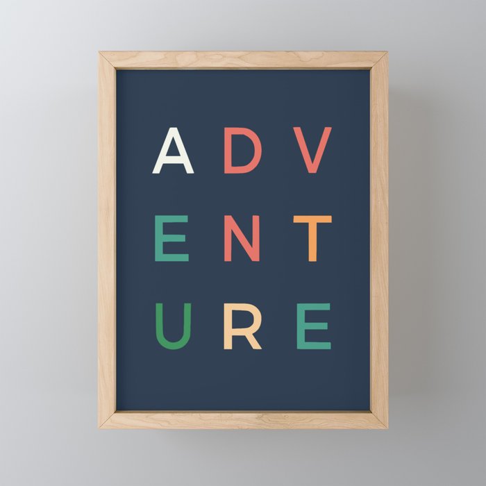 Adventure typography Mini Art Print Gallery Image 1