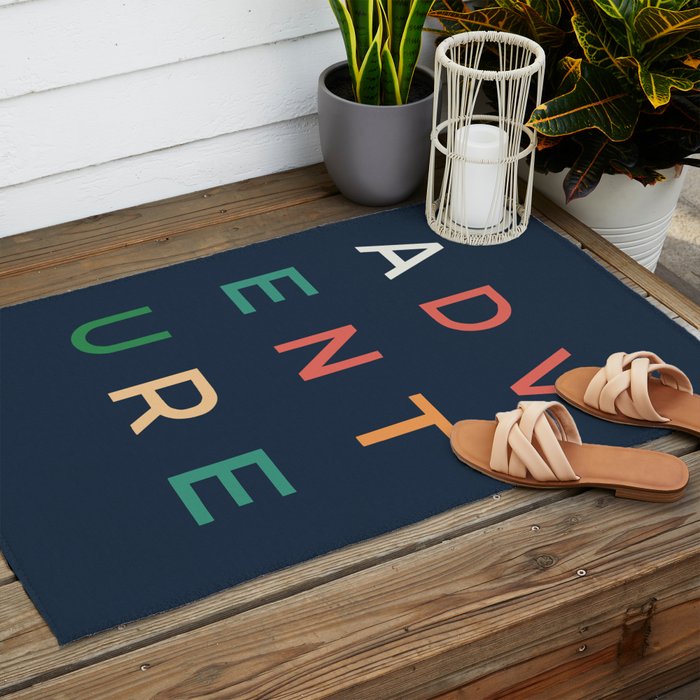 Adventure typography Outdoor Rug Gallery Image 2