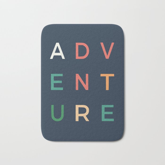 Adventure typography Bath Mat Gallery Image 1