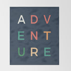 Adventure typography Throw Blanket Gallery Image 2