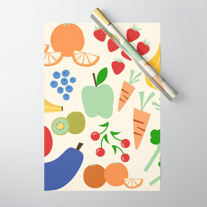 Colorful veggies Wrapping Paper Gallery Image 1