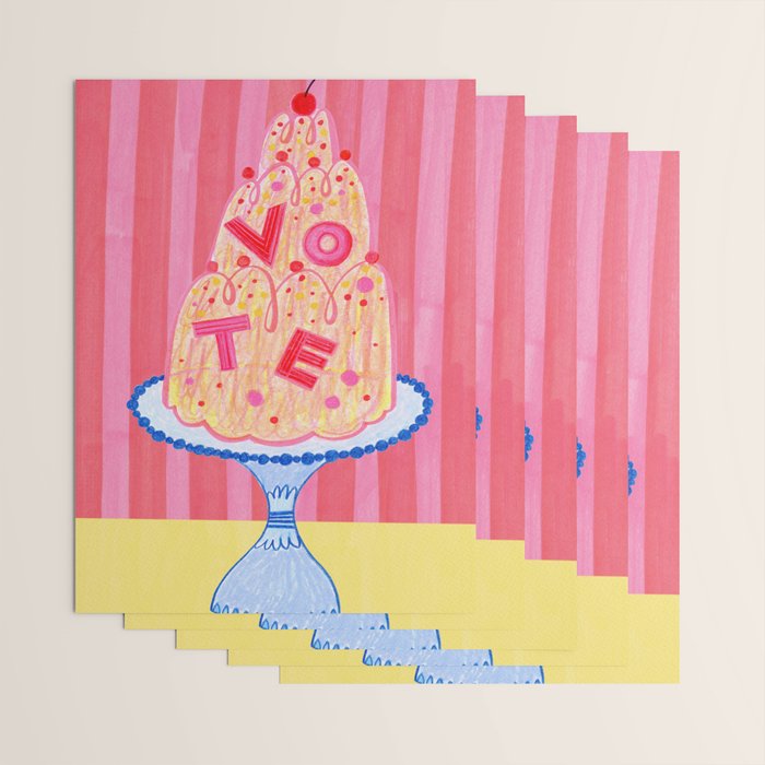 Mold the Future & Vote in Cherry Red Wrapping Paper Gallery Image 3