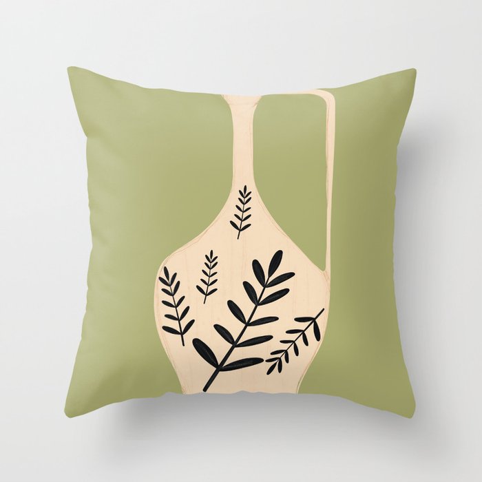 Minimal Abstract Art Vase 22 Throw Pillow Gallery Image 6