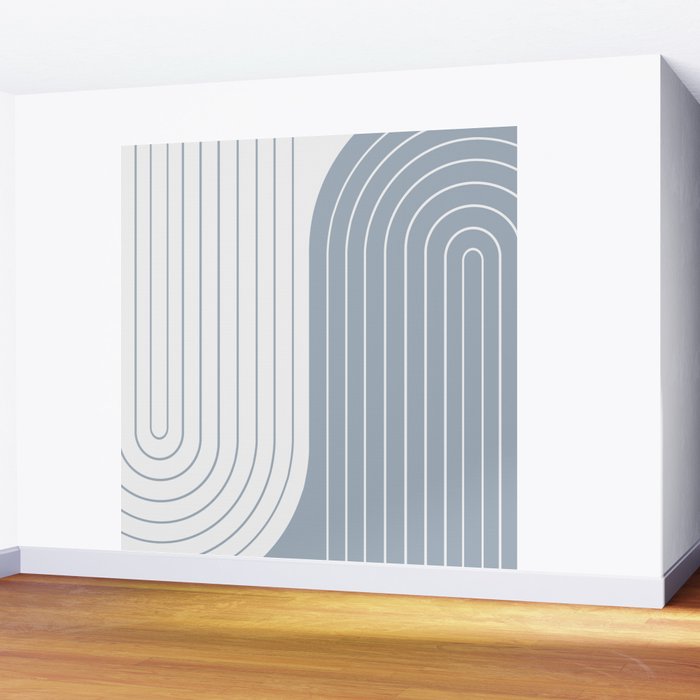 Two Tone Line Curvature LXVI Wall Mural Gallery Image 2