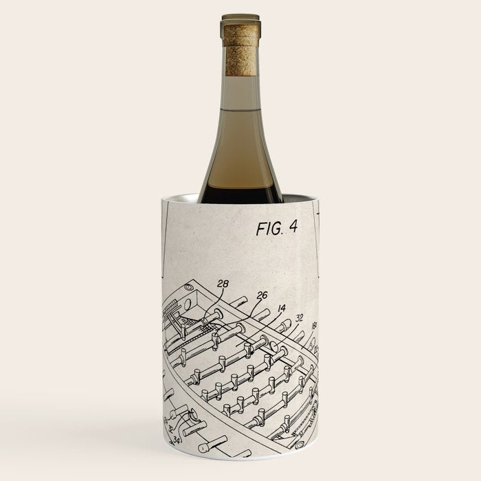Foosball Table Patent - Foosball Player Game Room Art - Antique Wine Chiller Gallery Image 1