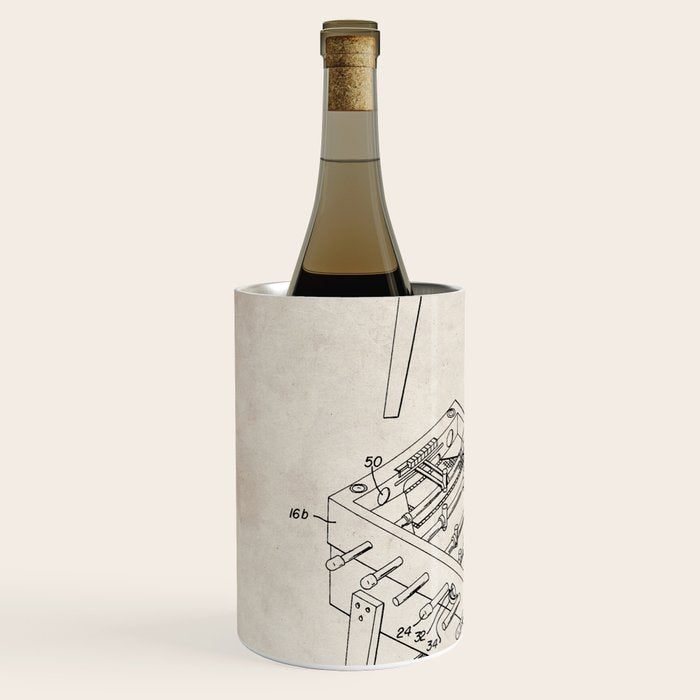 Foosball Table Patent - Foosball Player Game Room Art - Antique Wine Chiller Gallery Image 2