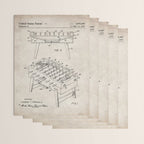 Foosball Table Patent - Foosball Player Game Room Art - Antique Wrapping Paper Gallery Image 3