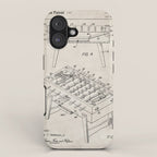 Foosball Table Patent - Foosball Player Game Room Art - Antique iPhone Case Gallery Image 1