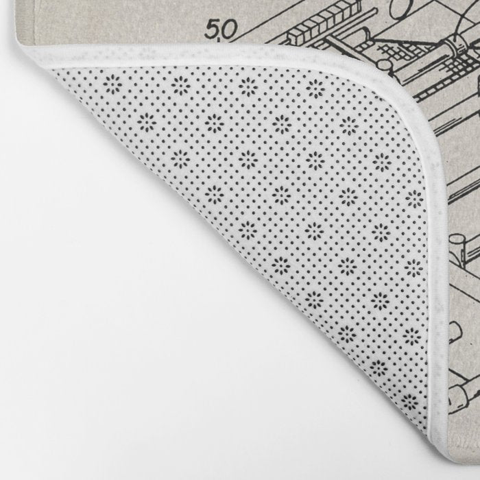 Foosball Table Patent - Foosball Player Game Room Art - Antique Bath Mat Gallery Image 2