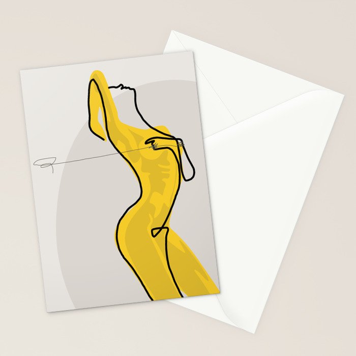 Mustard Moonlight  Stationery Card Gallery Image 2
