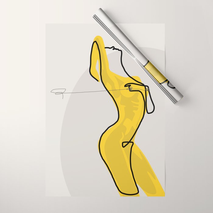 Mustard Moonlight  Wrapping Paper Gallery Image 1