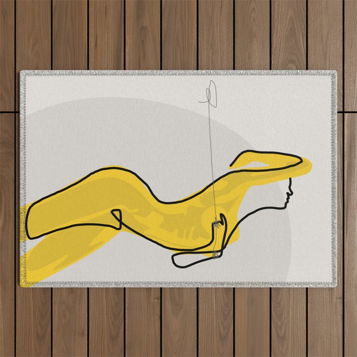 Mustard Moonlight  Outdoor Rug Gallery Image 1