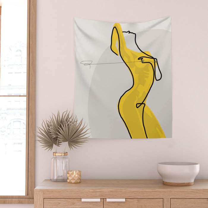 Mustard Moonlight  Wall Tapestry Gallery Image 2