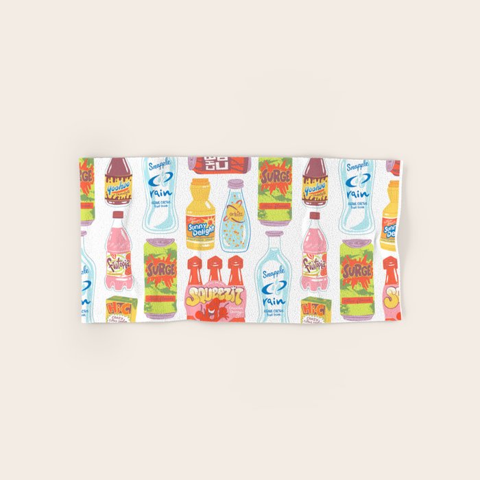 90s Drinks Bath Towel Gallery Image 1