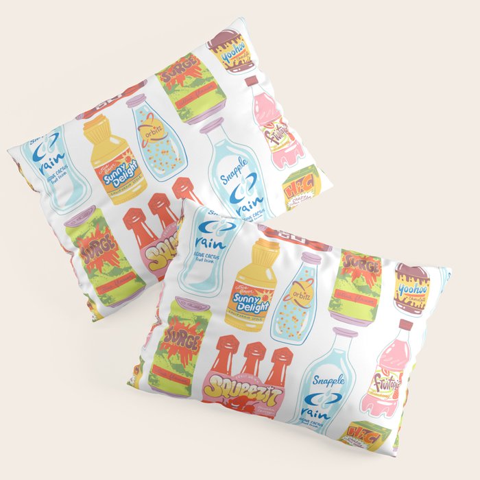 90s Drinks Pillow Sham Gallery Image 3