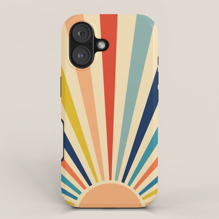 60s retro sun  iPhone Case Gallery Image 1