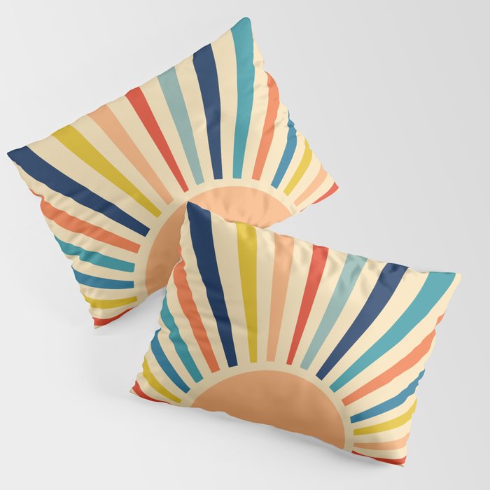 60s retro sun  Pillow Sham Gallery Image 3