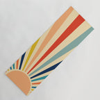 60s retro sun  Yoga Mat Gallery Image 1