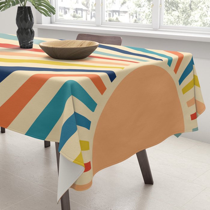 60s retro sun  Tablecloth Gallery Image 3