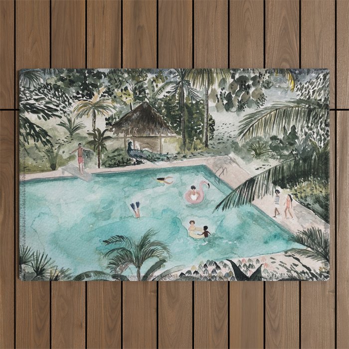 Night Swim Outdoor Rug Gallery Image 1