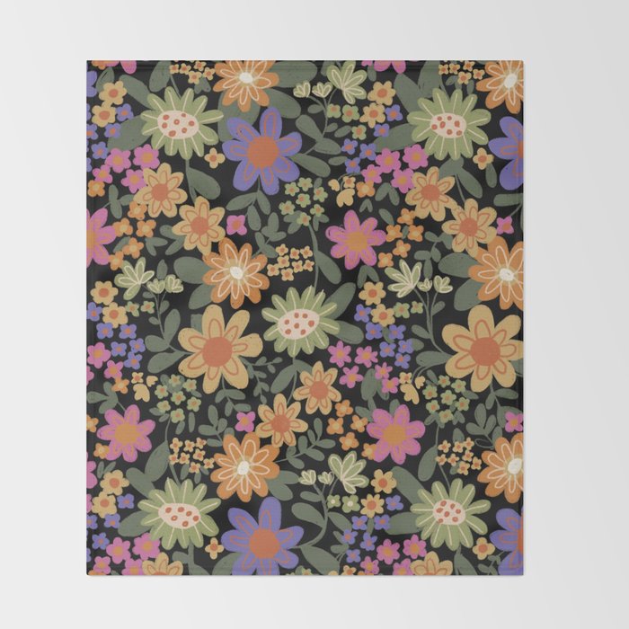 New flora Throw Blanket Gallery Image 2