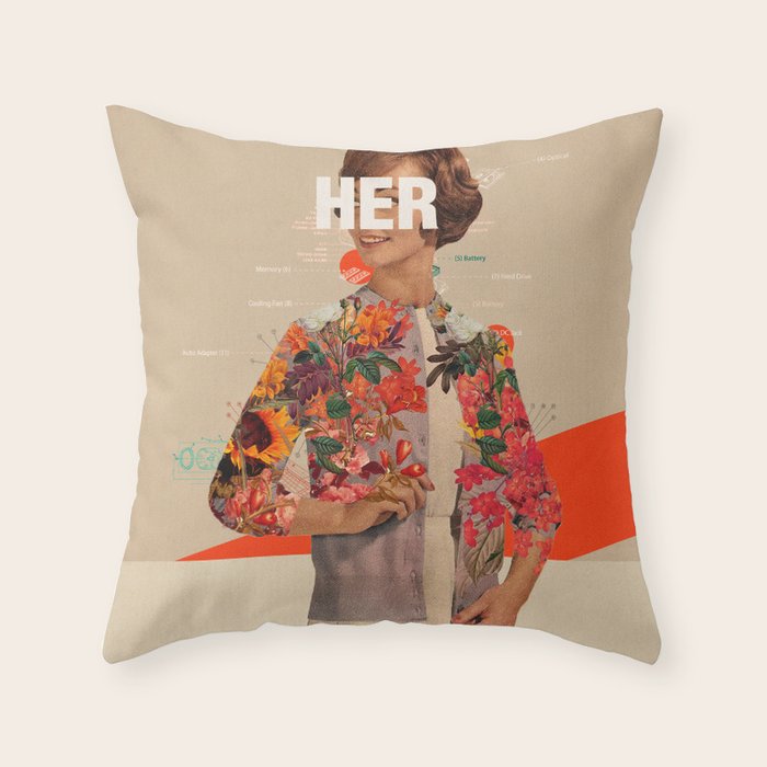 Her Throw Pillow Gallery Image 1