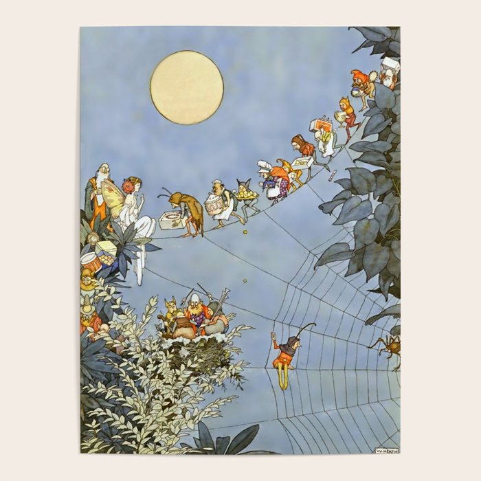 âThe Fairyâs Birthdayâ Illustration by W Heath Robinson Poster Gallery Image 1