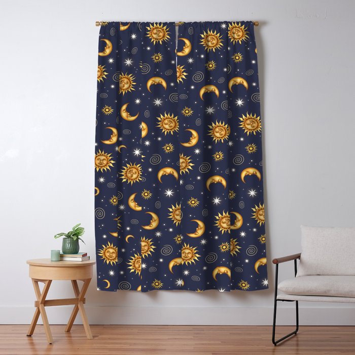 Vintage Celestial Mood Window Curtain Gallery Image 5
