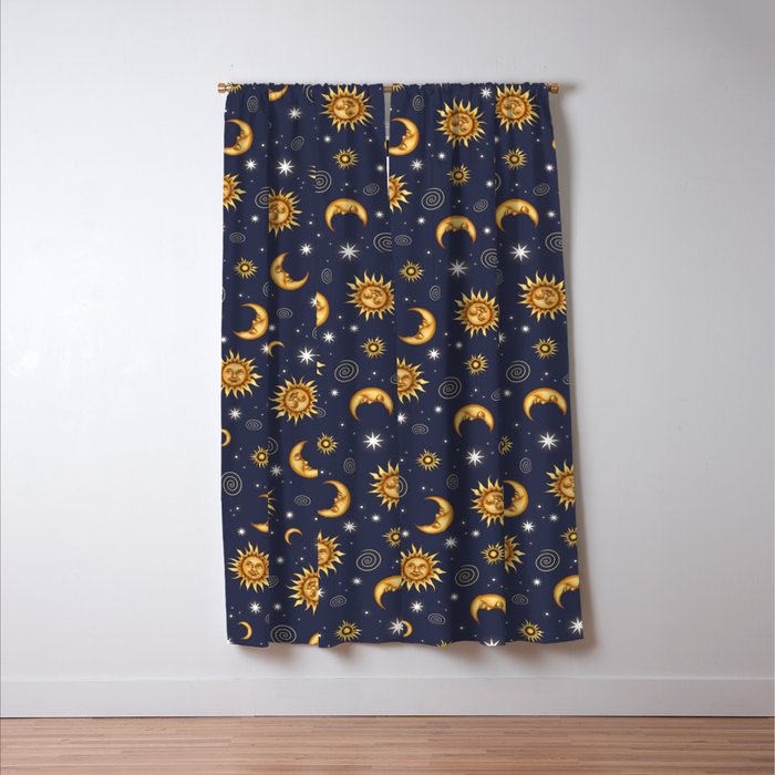 Vintage Celestial Mood Window Curtain Gallery Image 3