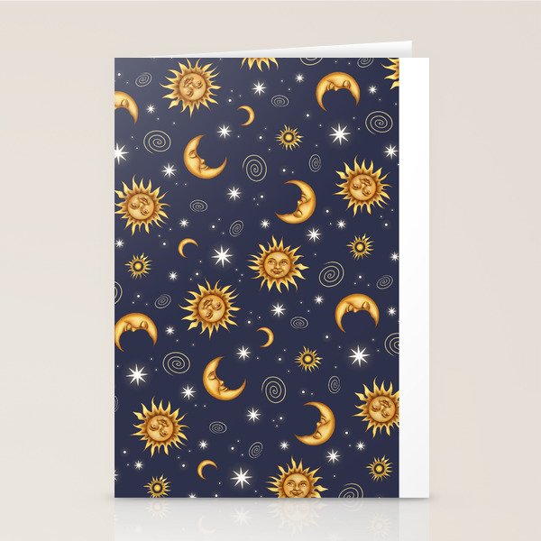 Vintage Celestial Mood Stationery Card Gallery Image 1