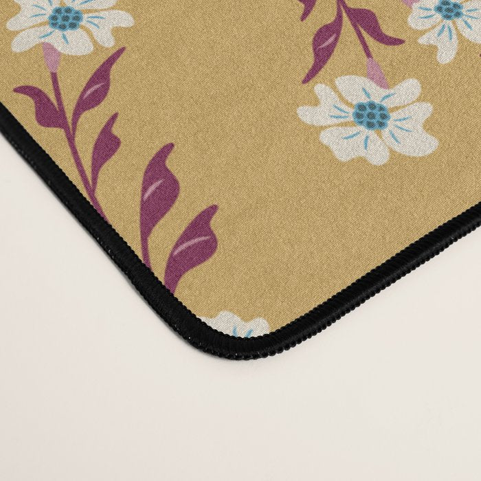Wild Flowers Vintage Botanical Floral Pattern Desk Mat Gallery Image 4
