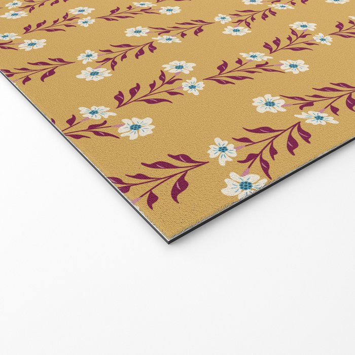 Wild Flowers Vintage Botanical Floral Pattern Welcome Mat Gallery Image 2