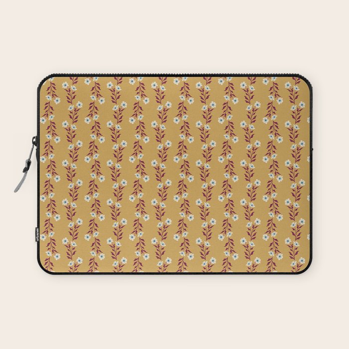 Wild Flowers Vintage Botanical Floral Pattern Laptop Sleeve Gallery Image 1