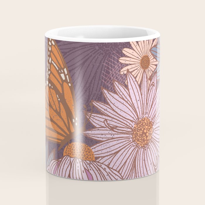 Monarch Butterfly and Wildflowers Coffee Mug Gallery Image 4