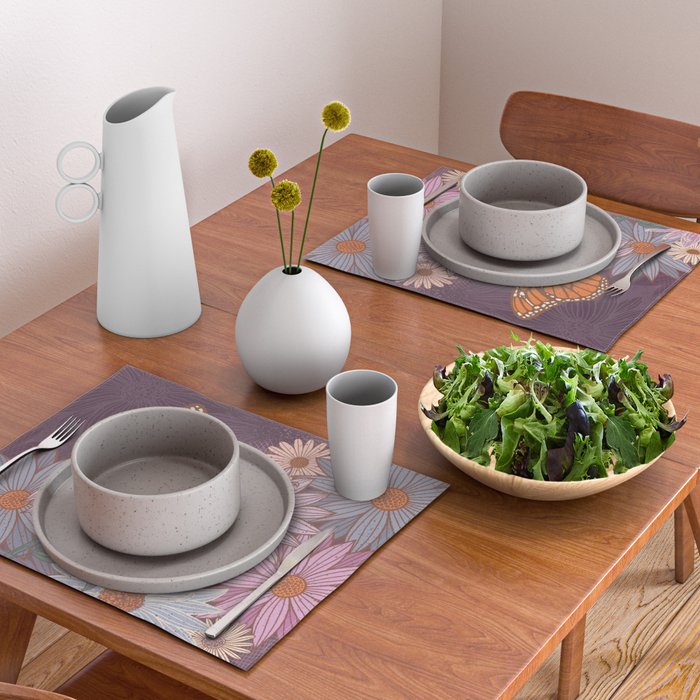 Monarch Butterfly and Wildflowers Placemat Gallery Image 2
