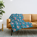 Sea Peppermint Candies Throw Blanket Gallery Image 1