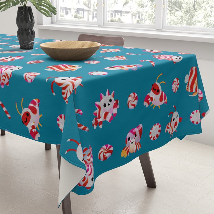 Sea Peppermint Candies Tablecloth Gallery Image 3