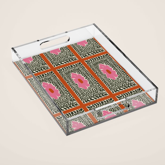 Fern and fun flower Acrylic Tray Gallery Image 1