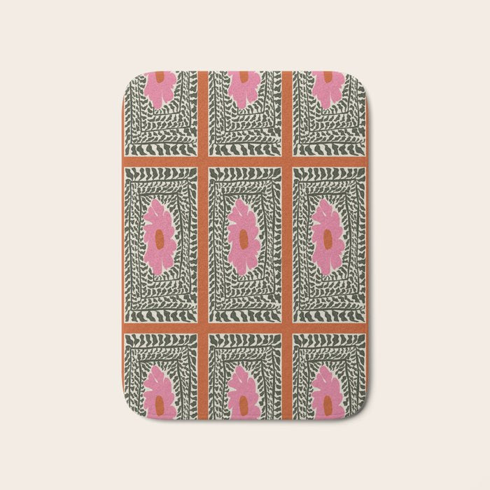 Fern and fun flower Bath Mat Gallery Image 1